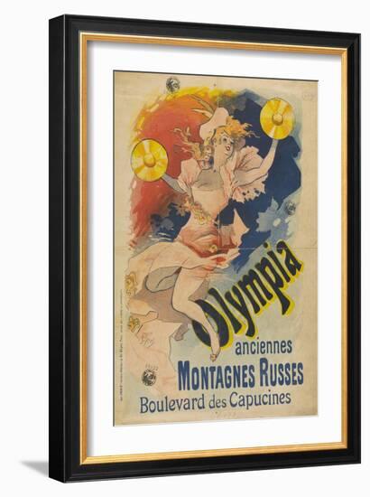 Olympia, Former Roller Coaster. Boulevard Des Capucine-Jules Chéret-Framed Giclee Print