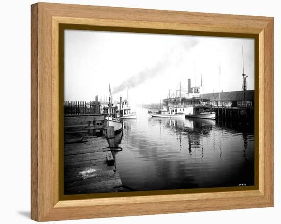 Olympia Harbor, Circa 1910-Asahel Curtis-Framed Premier Image Canvas