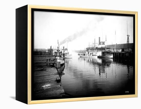 Olympia Harbor, Circa 1910-Asahel Curtis-Framed Premier Image Canvas
