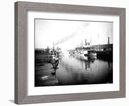 Olympia Harbor, Circa 1910-Asahel Curtis-Framed Giclee Print