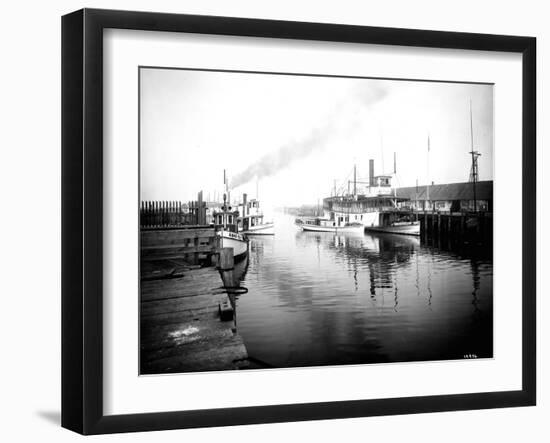 Olympia Harbor, Circa 1910-Asahel Curtis-Framed Giclee Print