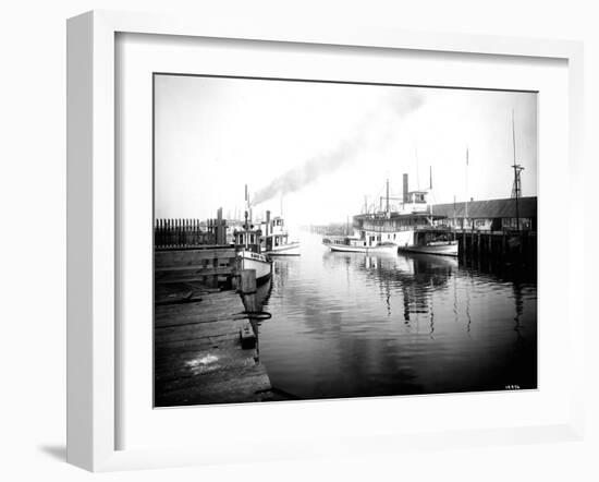 Olympia Harbor, Circa 1910-Asahel Curtis-Framed Giclee Print