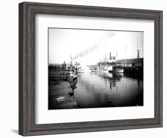 Olympia Harbor, Circa 1910-Asahel Curtis-Framed Giclee Print
