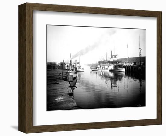 Olympia Harbor, Circa 1910-Asahel Curtis-Framed Giclee Print