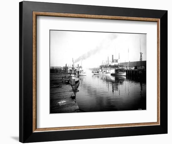 Olympia Harbor, Circa 1910-Asahel Curtis-Framed Giclee Print