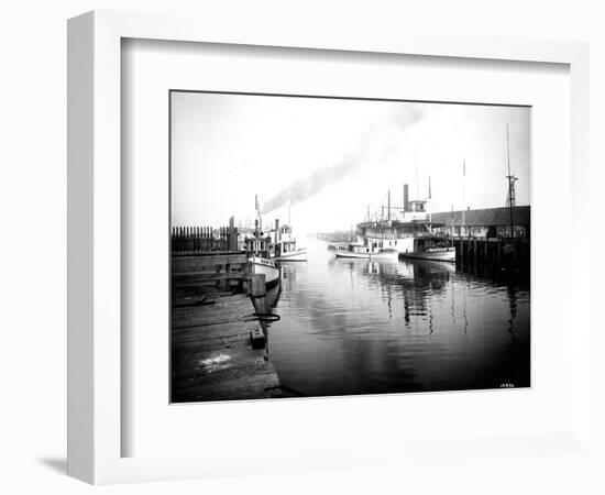 Olympia Harbor, Circa 1910-Asahel Curtis-Framed Giclee Print