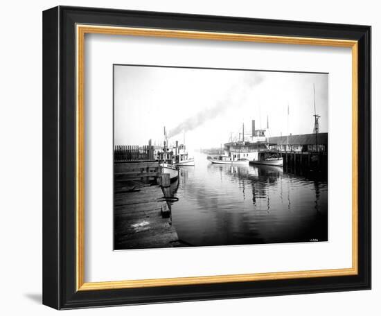 Olympia Harbor, Circa 1910-Asahel Curtis-Framed Giclee Print