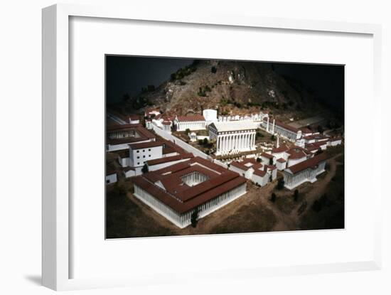 Olympia. Model of the Sacred Site in Greece with Temples and stadium beyond, c20th century.-Unknown-Framed Giclee Print