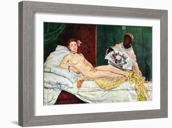 Olympia No.1-Edouard Manet-Framed Art Print