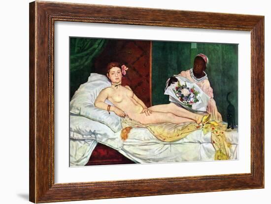 Olympia No.1-Edouard Manet-Framed Art Print