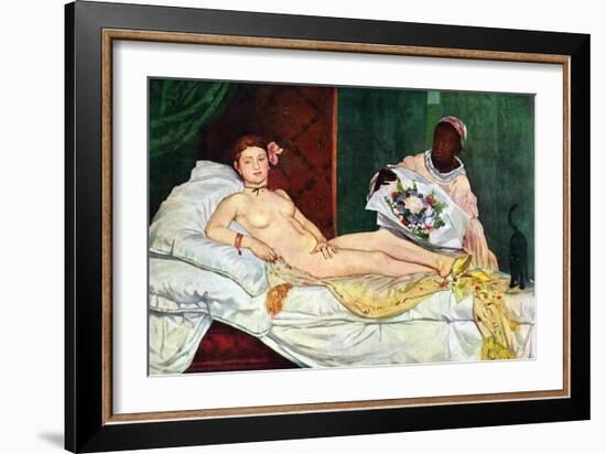 Olympia No.1-Edouard Manet-Framed Art Print