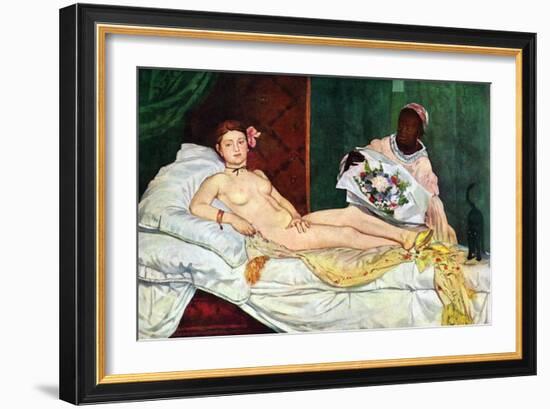 Olympia No.1-Edouard Manet-Framed Art Print