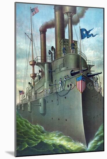 Olympia Steel - Pittsburgh - Rear Admiral Dewey's Flagship "Olympia"-Kurz-Mounted Art Print