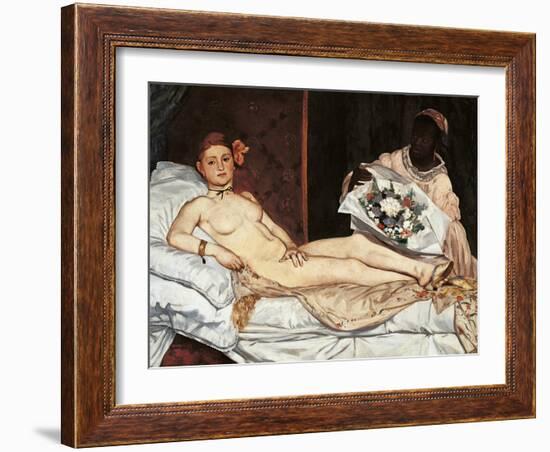 Olympia-Edouard Manet-Framed Giclee Print