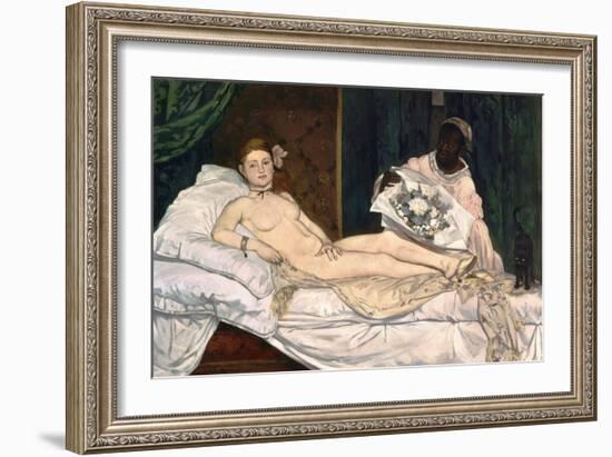 Olympia-Edouard Manet-Framed Art Print