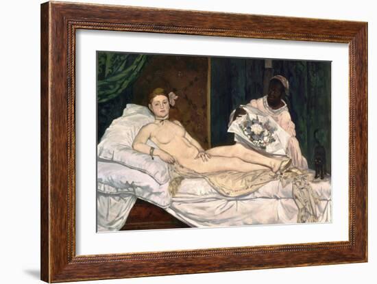 Olympia-Edouard Manet-Framed Art Print