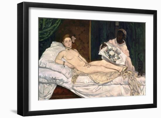 Olympia-Edouard Manet-Framed Art Print