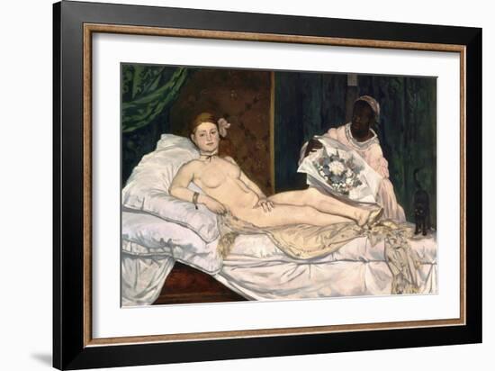 Olympia-Edouard Manet-Framed Art Print