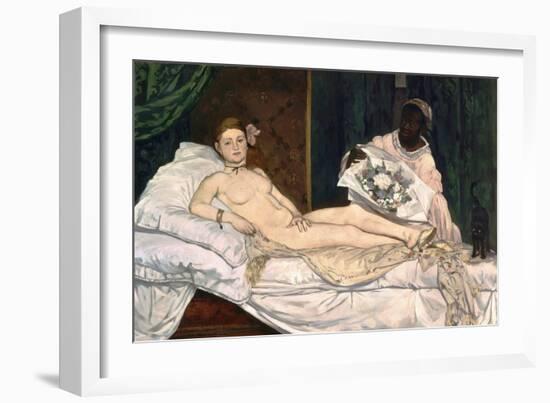 Olympia-Edouard Manet-Framed Art Print