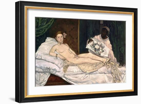 Olympia-Edouard Manet-Framed Art Print