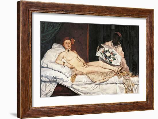 Olympia-Edouard Manet-Framed Premium Giclee Print