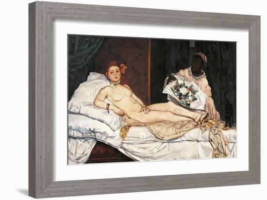 Olympia-Edouard Manet-Framed Art Print