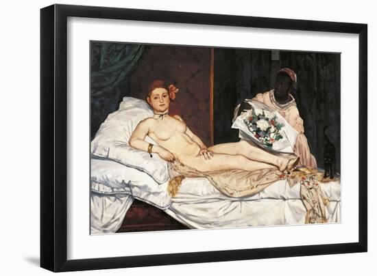 Olympia-Edouard Manet-Framed Art Print