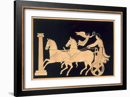 Olympian Charioteer Crowned with a Laurel Wreath, Published 1808-10 (Colour Litho)-French-Framed Giclee Print