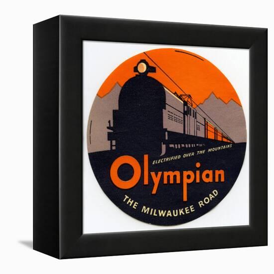 Olympian, the Milwaukee Road: Electrified over the Mountains-null-Framed Premier Image Canvas