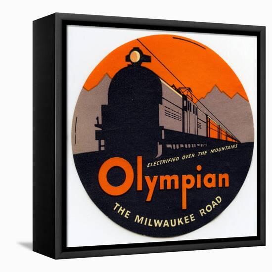 Olympian, the Milwaukee Road: Electrified over the Mountains-null-Framed Premier Image Canvas