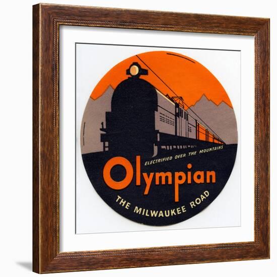 Olympian, the Milwaukee Road: Electrified over the Mountains-null-Framed Giclee Print