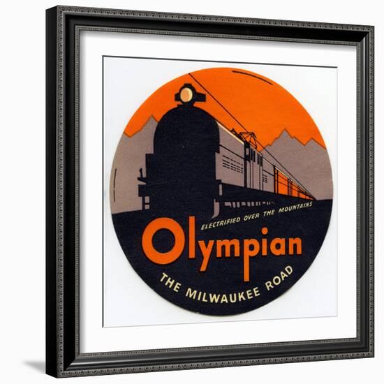 Olympian, the Milwaukee Road: Electrified over the Mountains-null-Framed Giclee Print