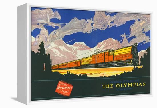 Olympians of the Past and the Olympian of the Present-null-Framed Premier Image Canvas