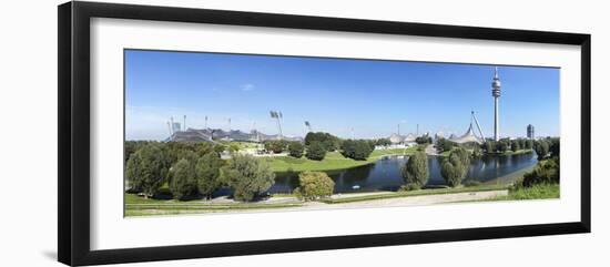 Olympiapark with Stadium, Hall, Television Tower and Bmw Administration, Munich, Bavaria, Germany-null-Framed Photographic Print