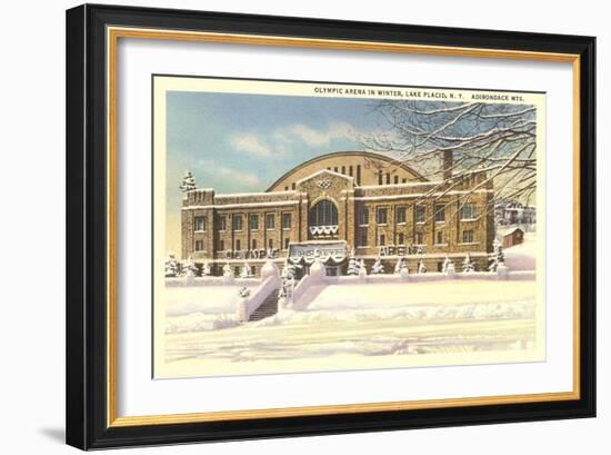 Olympic Arena, Lake Placid, New York-null-Framed Art Print