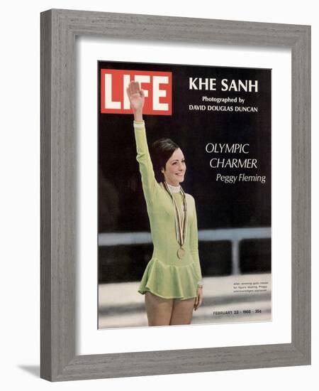 Olympic Charmer Peggy Fleming, February 23, 1968-Art Rickerby-Framed Photographic Print