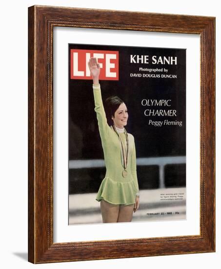 Olympic Charmer Peggy Fleming, February 23, 1968-Art Rickerby-Framed Photographic Print