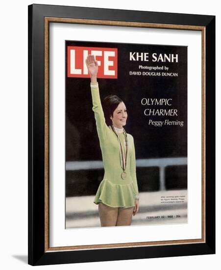 Olympic Charmer Peggy Fleming, February 23, 1968-Art Rickerby-Framed Photographic Print