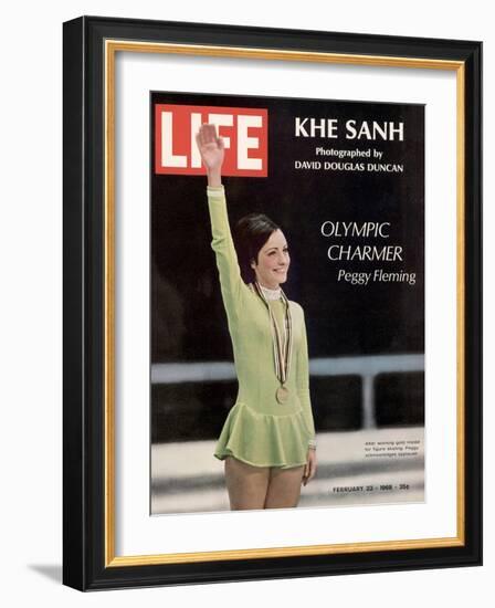 Olympic Charmer Peggy Fleming, February 23, 1968-Art Rickerby-Framed Photographic Print