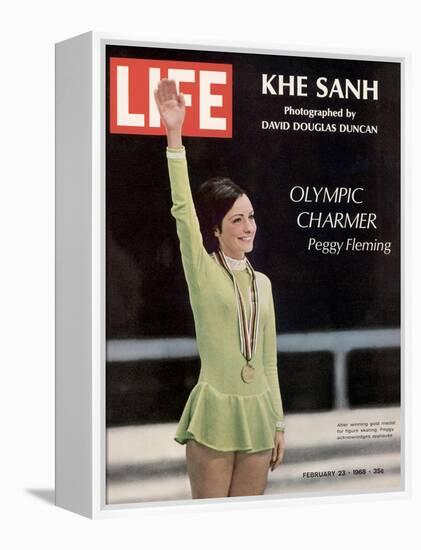 Olympic Charmer Peggy Fleming, February 23, 1968-Art Rickerby-Framed Premier Image Canvas