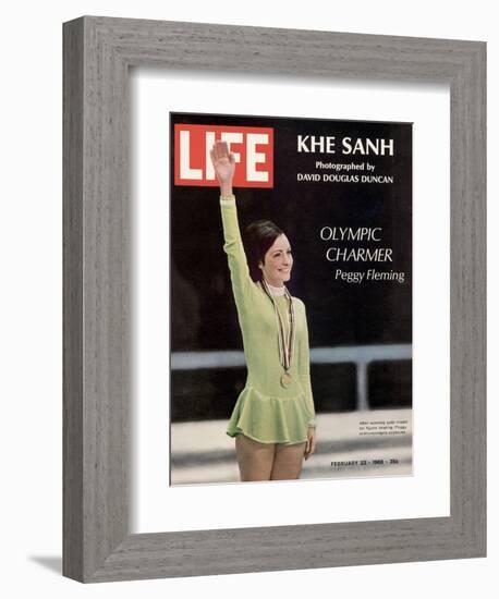 Olympic Charmer Peggy Fleming, February 23, 1968-Art Rickerby-Framed Photographic Print