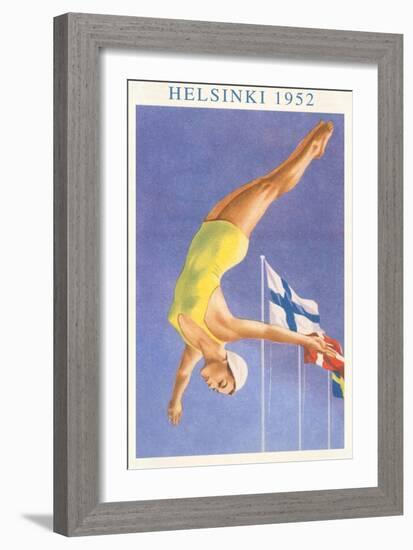 Olympic Diving, Helsinki, Finland, 1952-null-Framed Premium Giclee Print