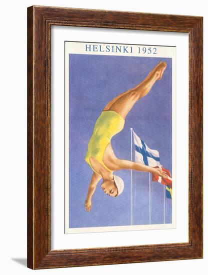 Olympic Diving, Helsinki, Finland, 1952-null-Framed Premium Giclee Print