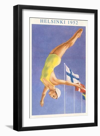 Olympic Diving, Helsinki, Finland, 1952-null-Framed Premium Giclee Print