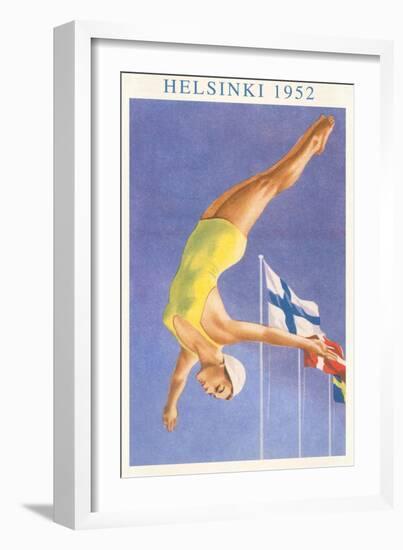 Olympic Diving, Helsinki, Finland, 1952-null-Framed Premium Giclee Print