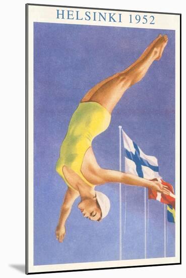 Olympic Diving, Helsinki, Finland, 1952-null-Mounted Art Print