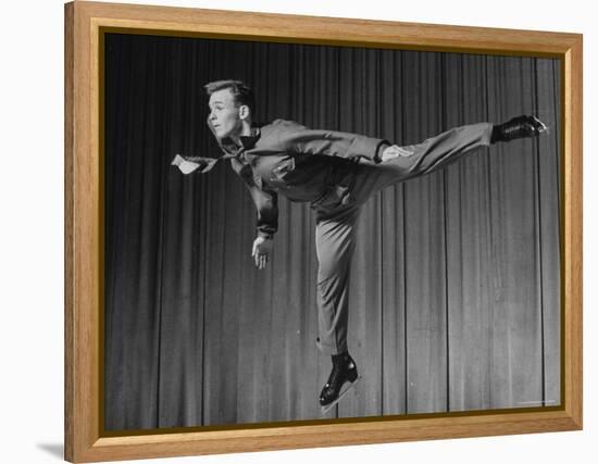 Olympic Figure Skating Champion Dick Button Skating-Gjon Mili-Framed Premier Image Canvas