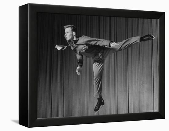 Olympic Figure Skating Champion Dick Button Skating-Gjon Mili-Framed Premier Image Canvas