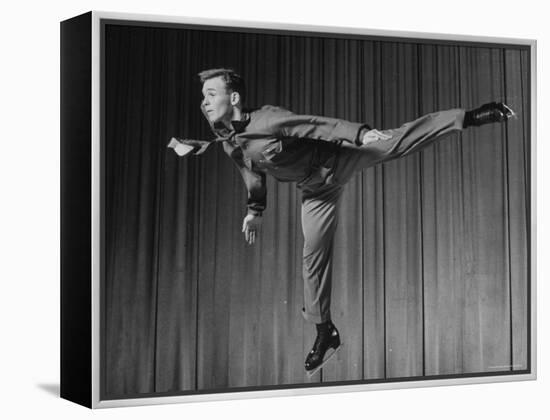 Olympic Figure Skating Champion Dick Button Skating-Gjon Mili-Framed Premier Image Canvas