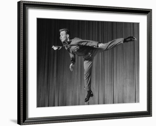 Olympic Figure Skating Champion Dick Button Skating-Gjon Mili-Framed Premium Photographic Print